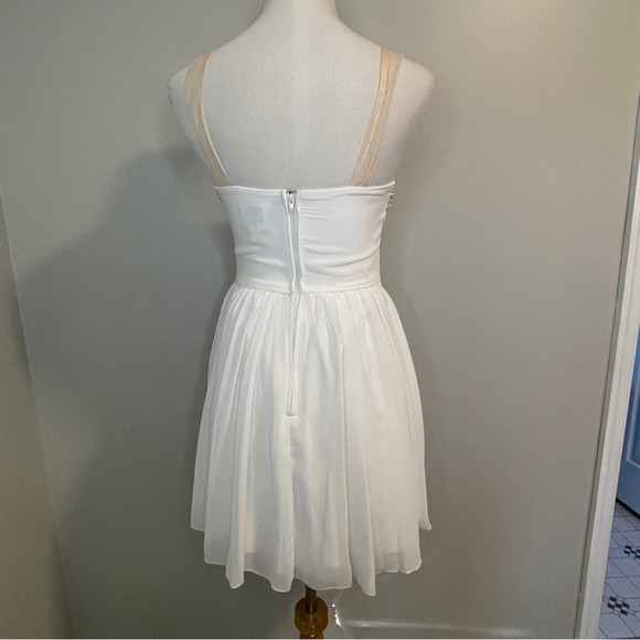 White Sequined Mini Dress - Way Inn Clothing Co. size 3 - Picture 3 of 5